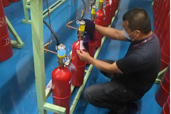 七佛丙烷氣體滅火系統(tǒng)驅(qū)動瓶定期檢查